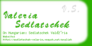 valeria sedlatschek business card